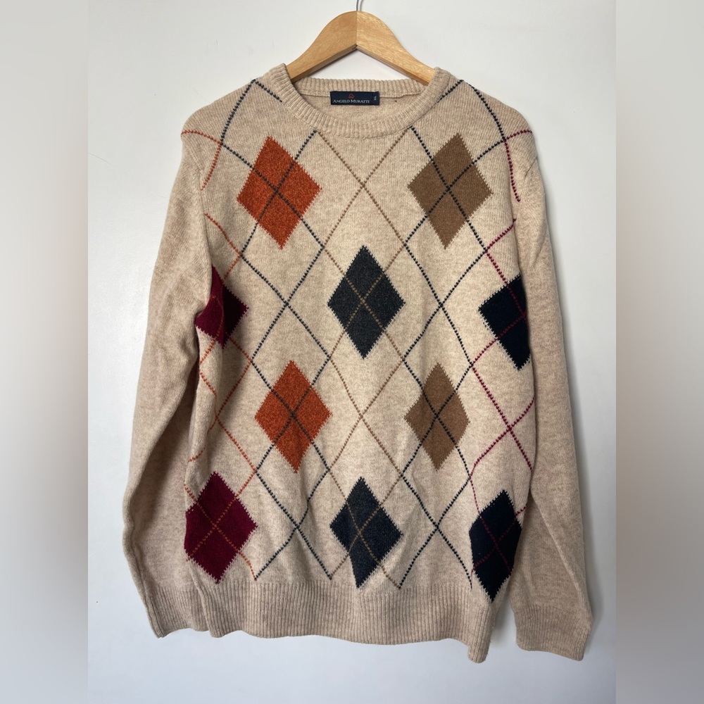 Angelo Muratti 100% lambswool Crewneck Sweater